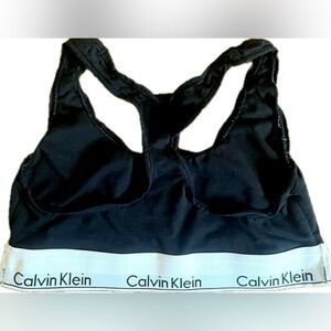 Calvin Klein Black Racerback Sports Bra  Super Soft material. Size Medium